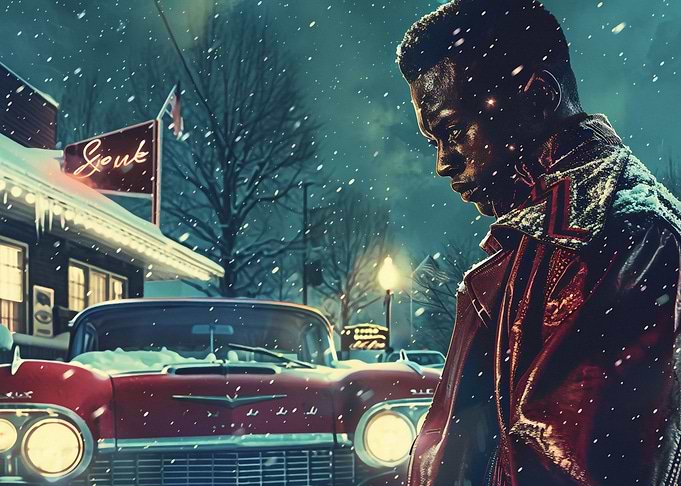 Rockabilly Snowfall Retro
