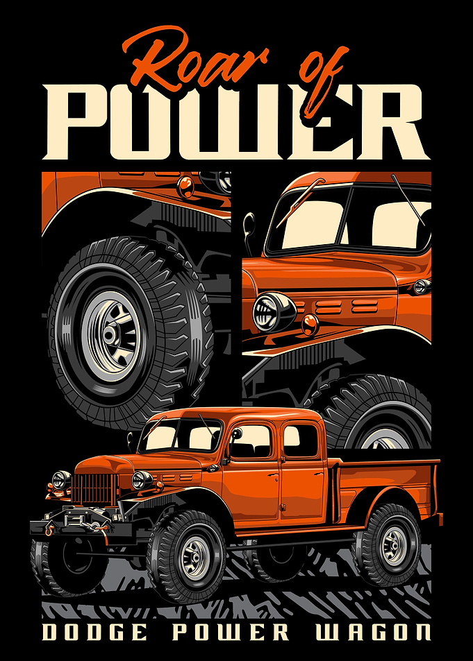 Retro Power Wagon Car
