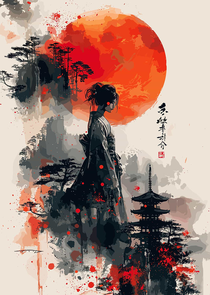 Asian Woman Standing There