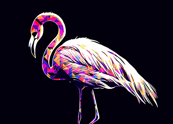 Flamingo pop art