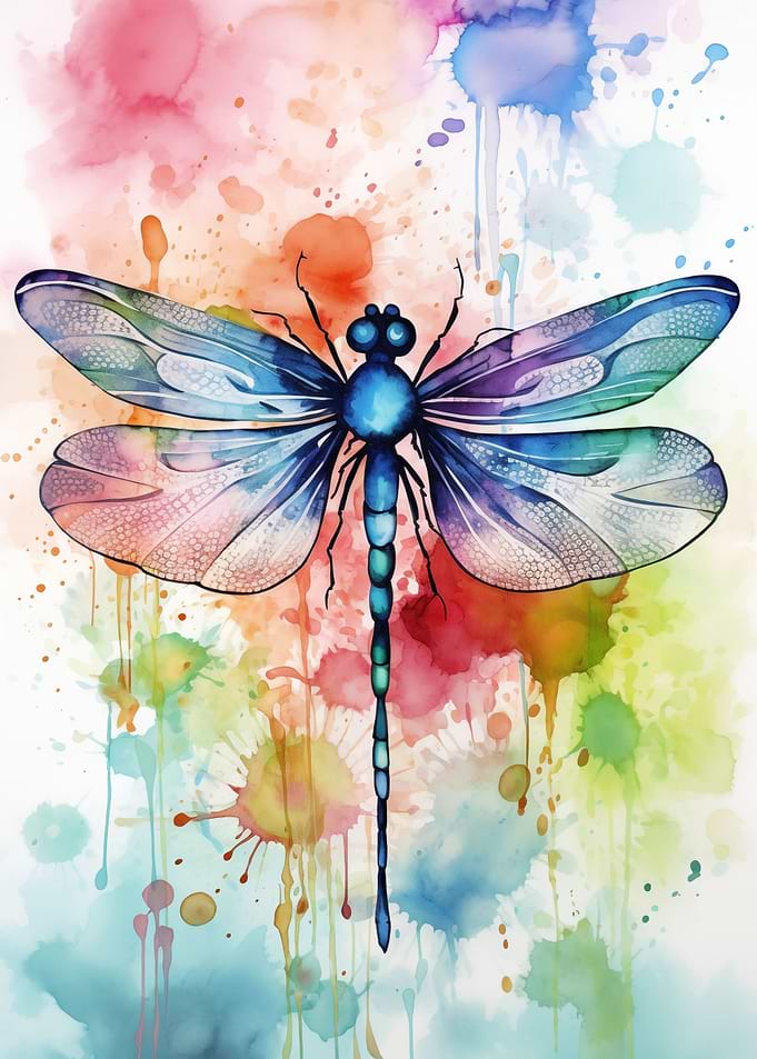 Watercolor Dragonfly