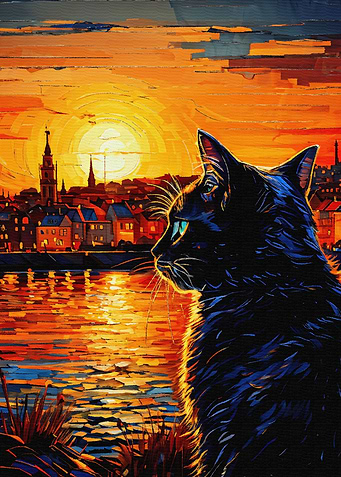Sunset Cat