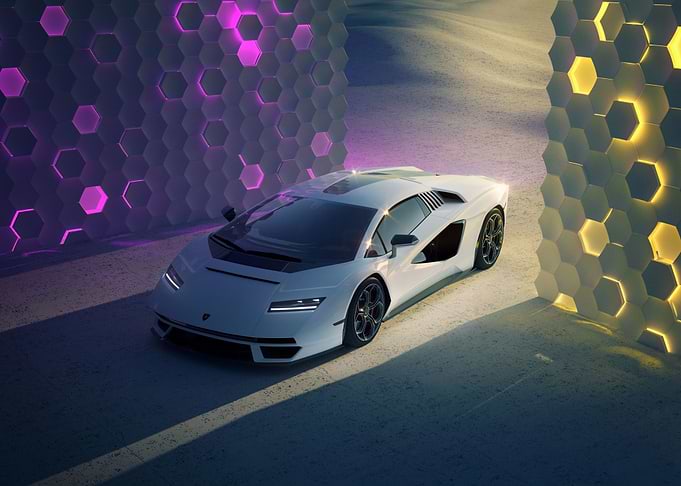 White lamborghini