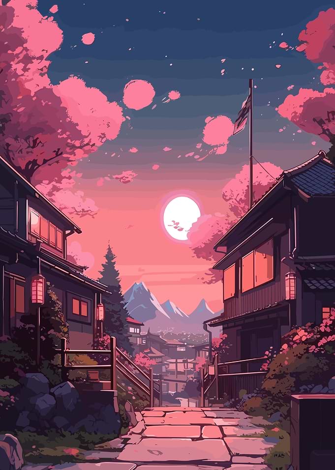 Japanese Street Sakura