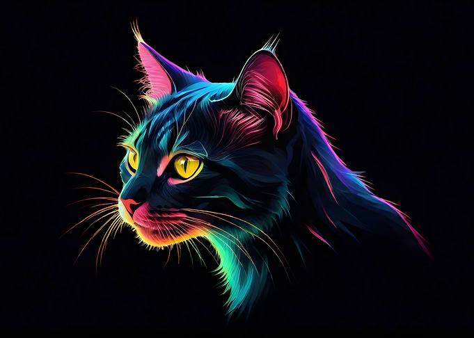 Colorful cat