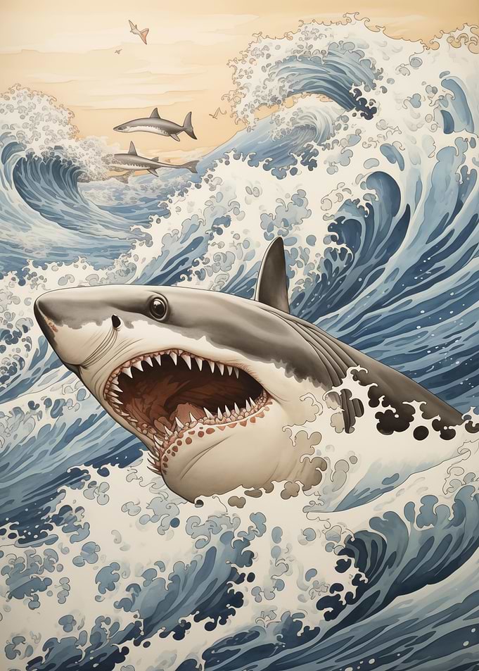 Shark Japan Great wave