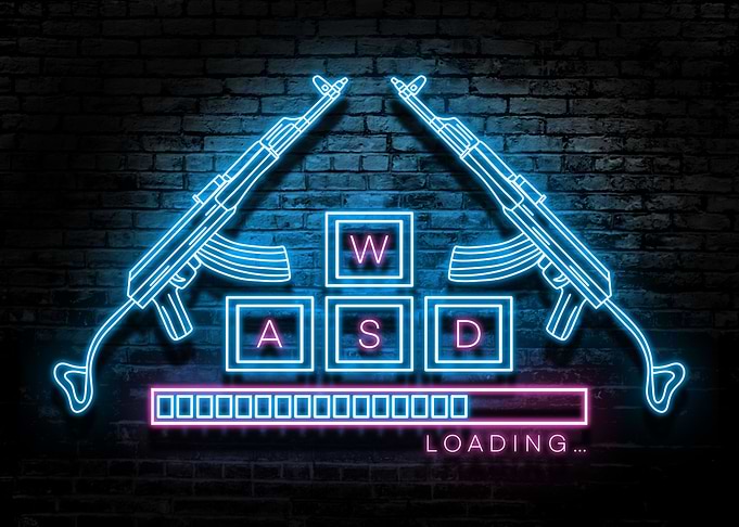 MOVE AND SHOOT NEON ART