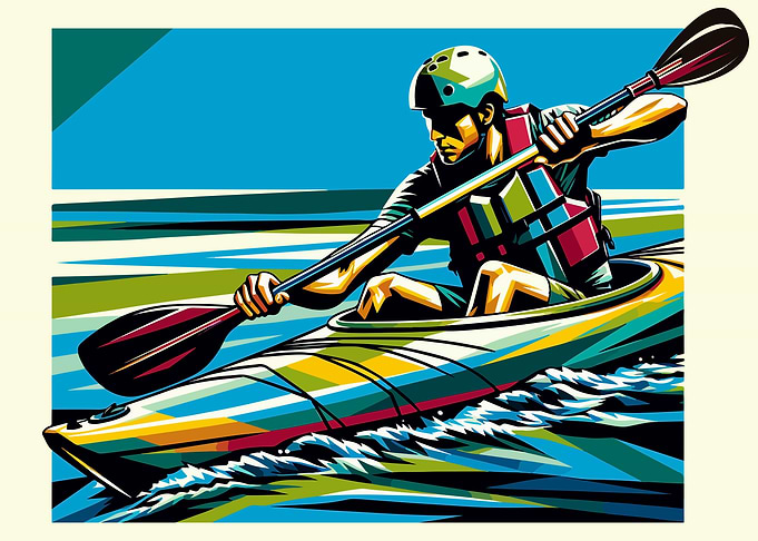 kayak wpap colorful