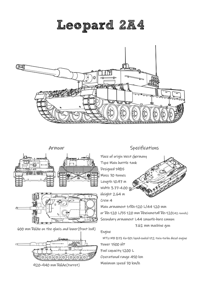 Leopard 2A4 tank wot