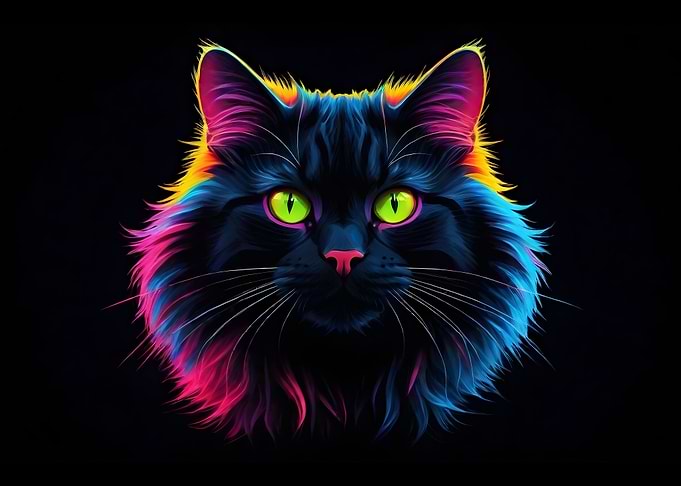 Colorful cat