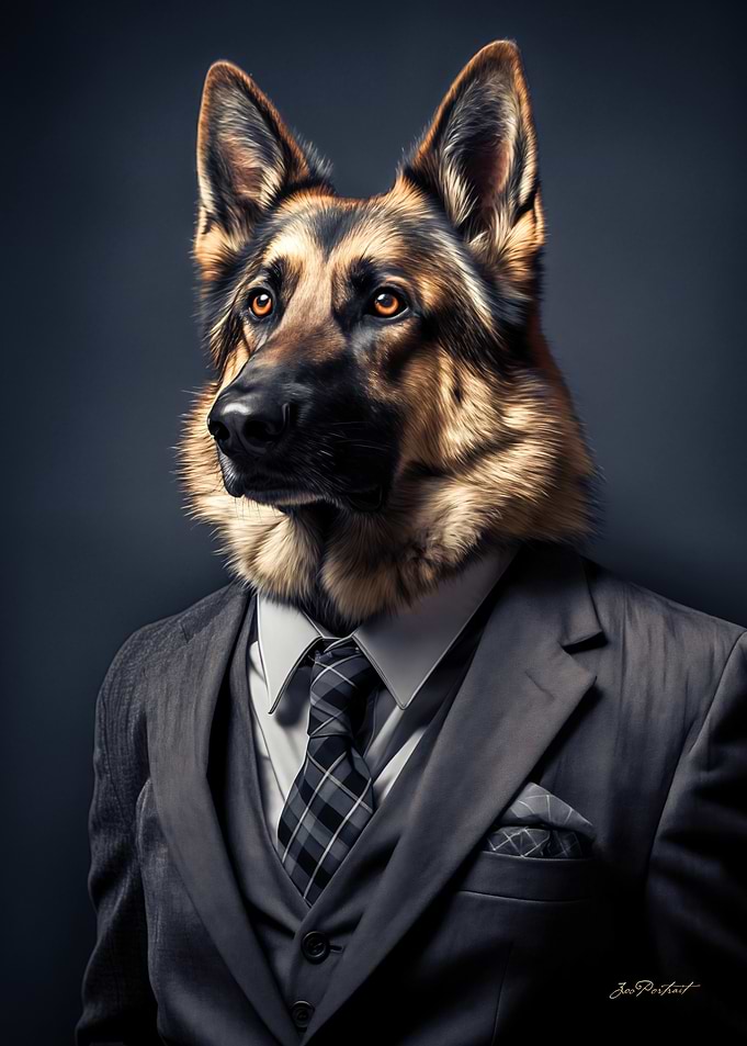 German Sheperd Portrait