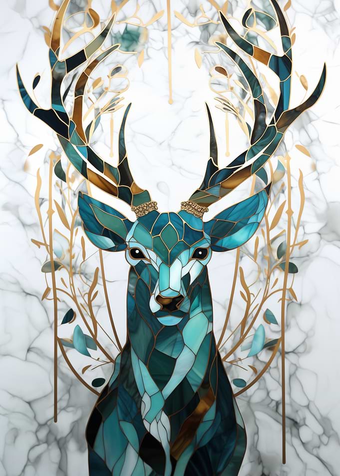 Stag Kintsugi Art