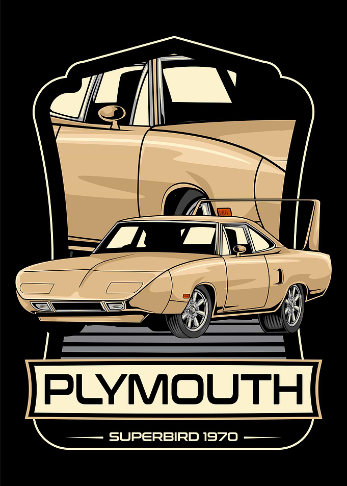 Retro Superbird Muscle Car
