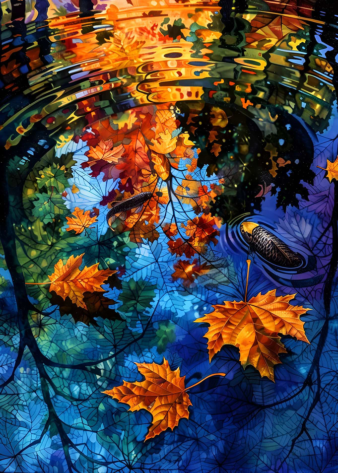 Forest River Fall Leaves
