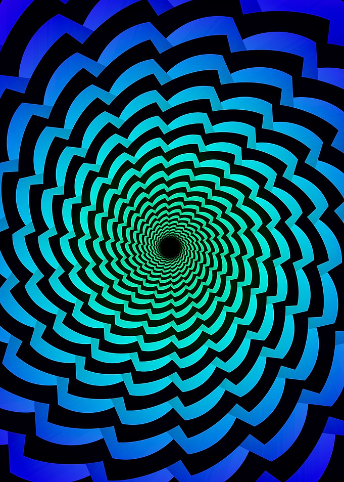 Blue Optic Illusion