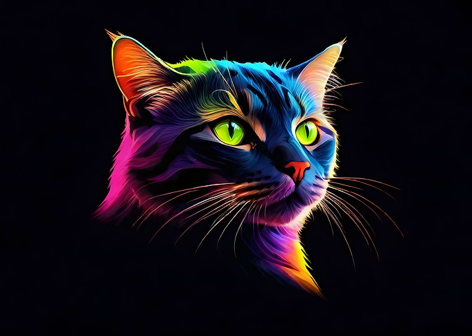 Colorful cat
