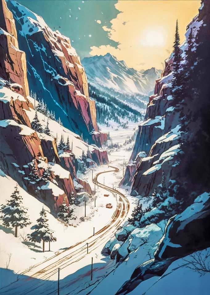 Snowy Mountain Pass