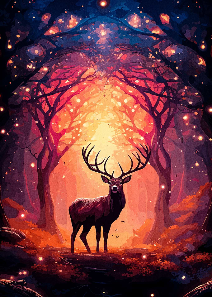 landscape deer animal