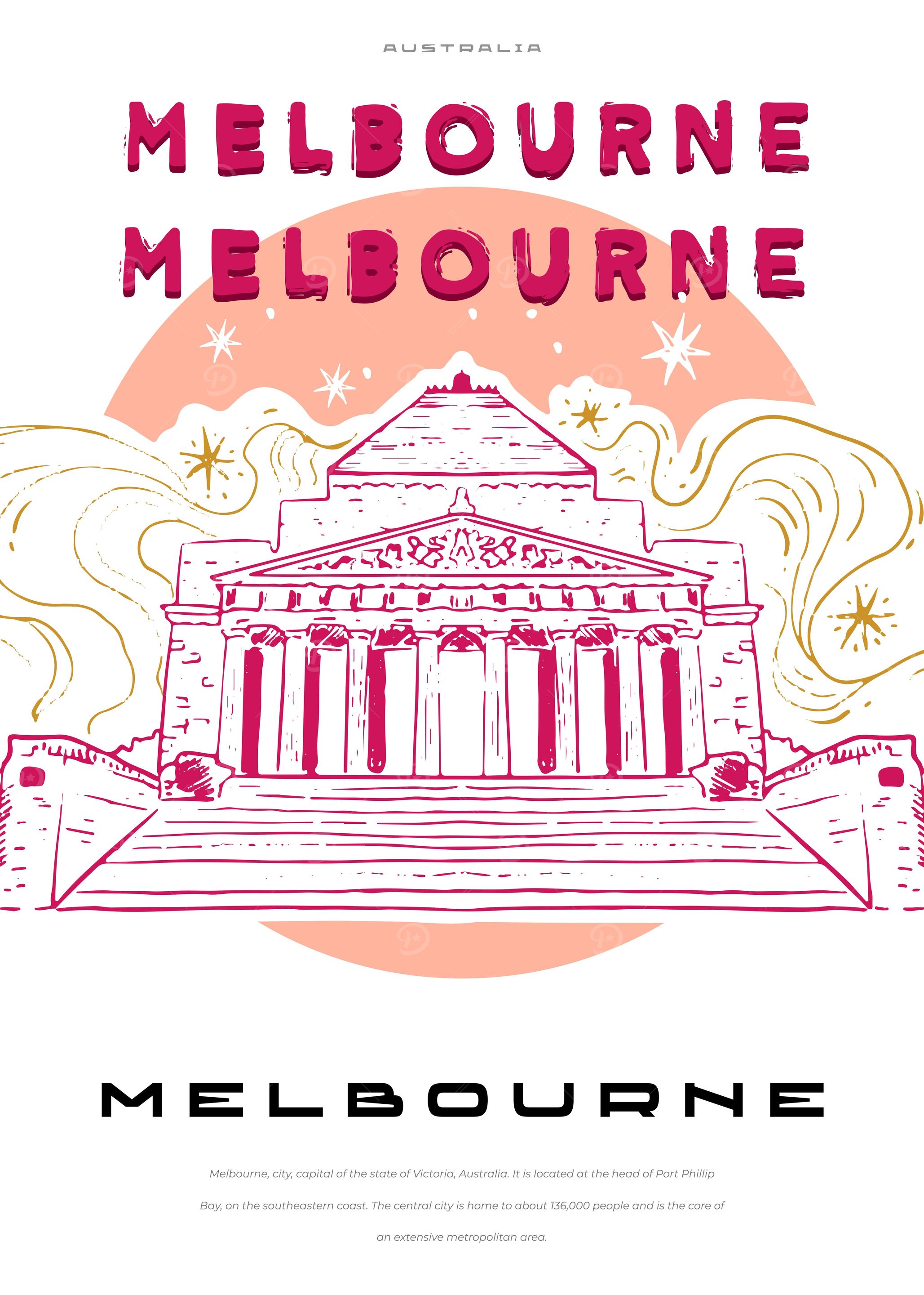 Melbourne Big city poster
