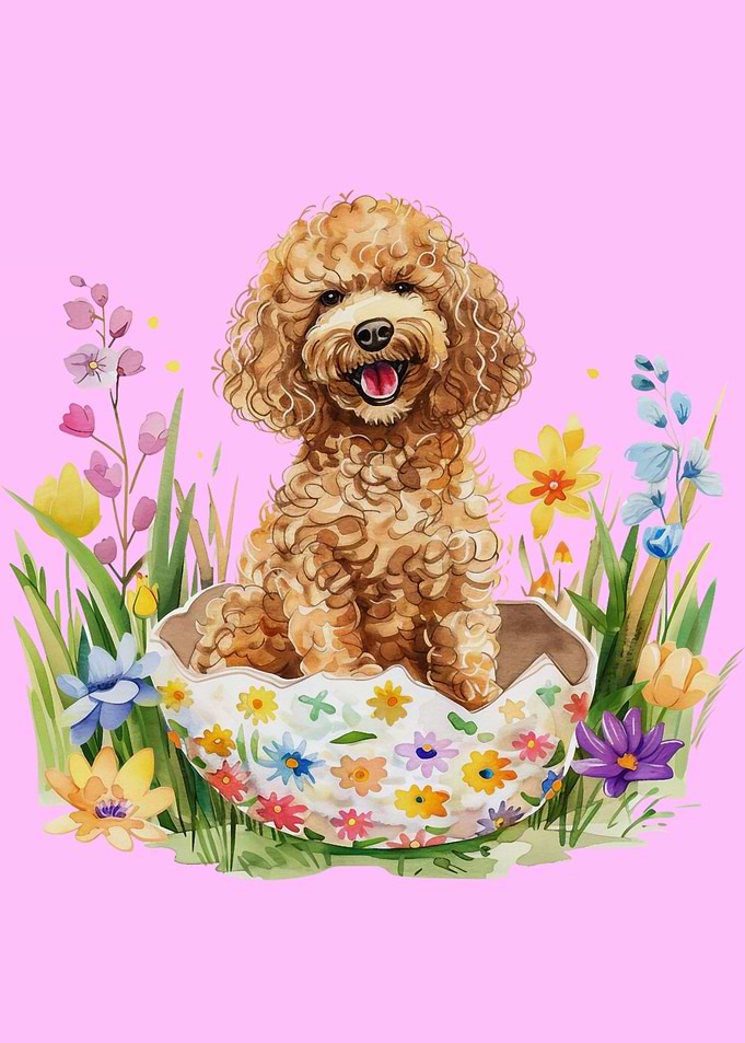 Cute Easter Poodle