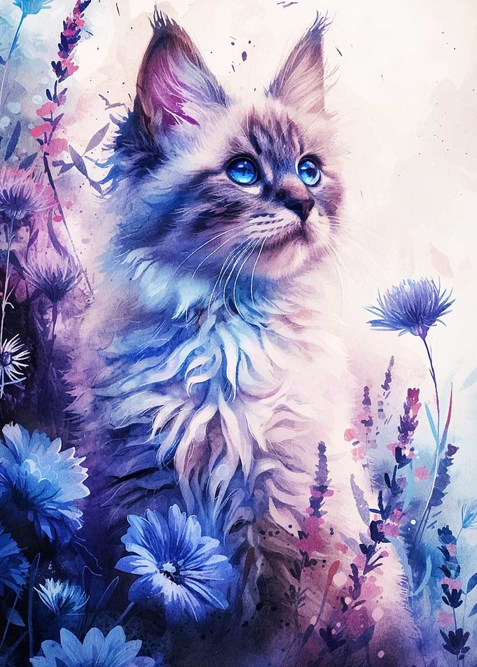 Cat Flower Animal
