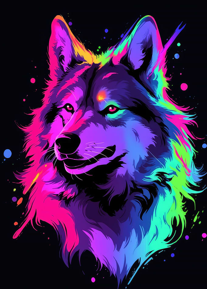 Dog Animal Neon Pet Friend