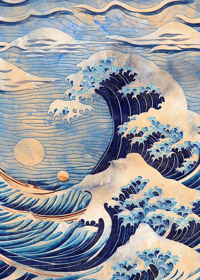 Japanese Waves Art