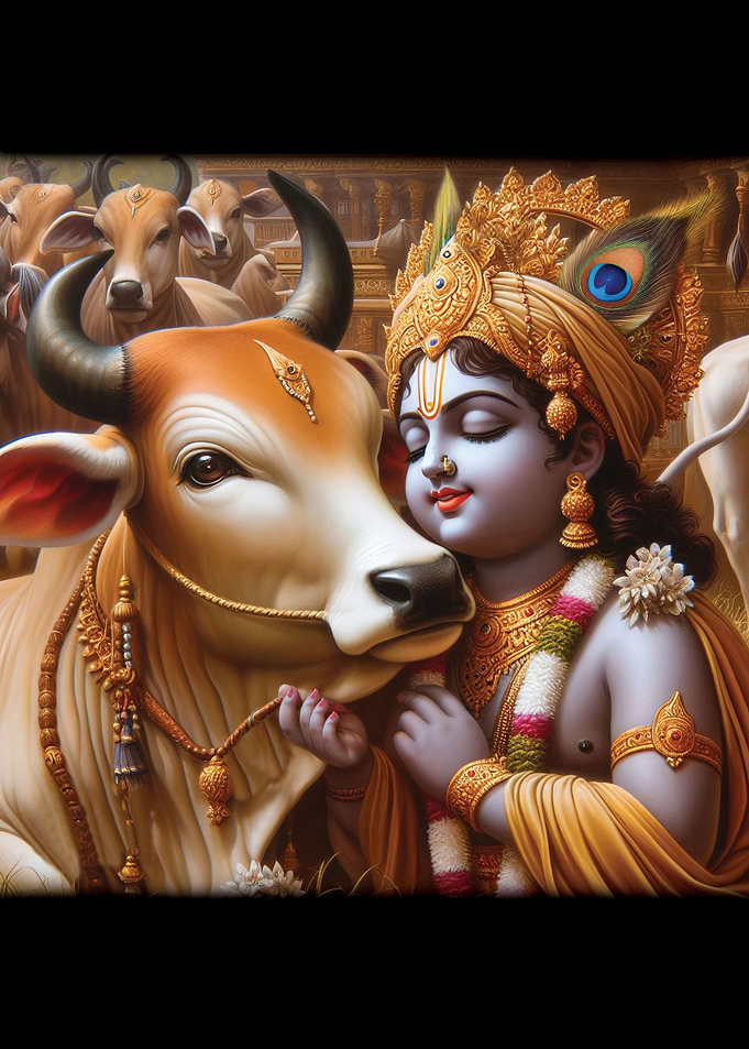 KRISHNA WITH COW