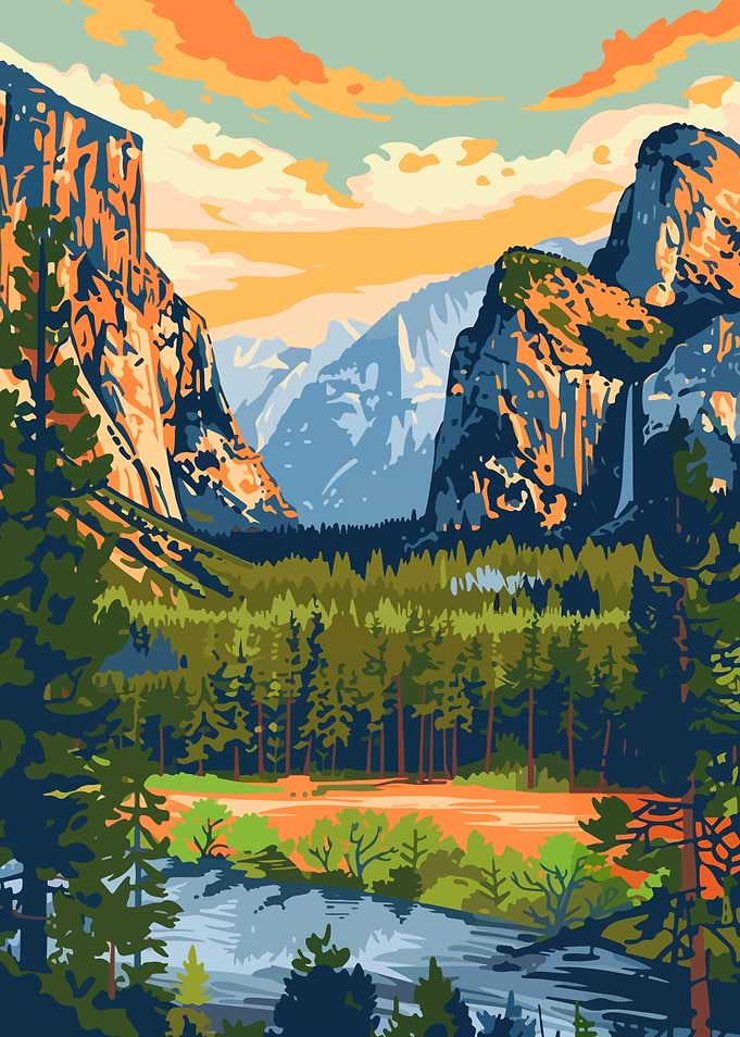 Yosemite California Art