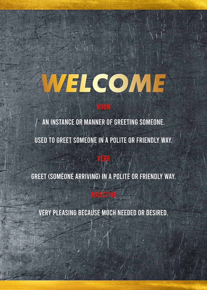 welcome defintition