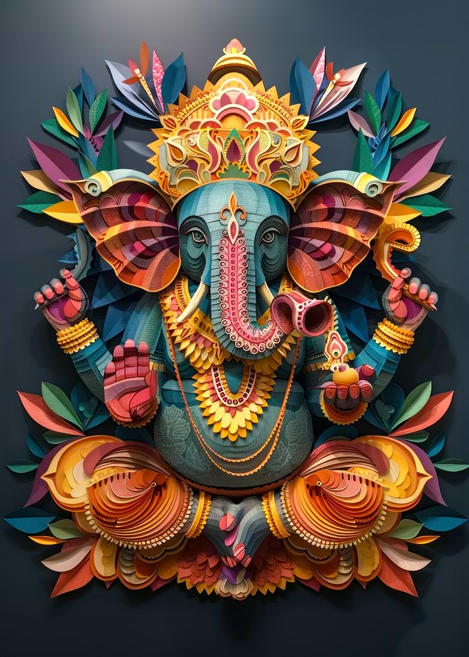 Ganesha Paper Art