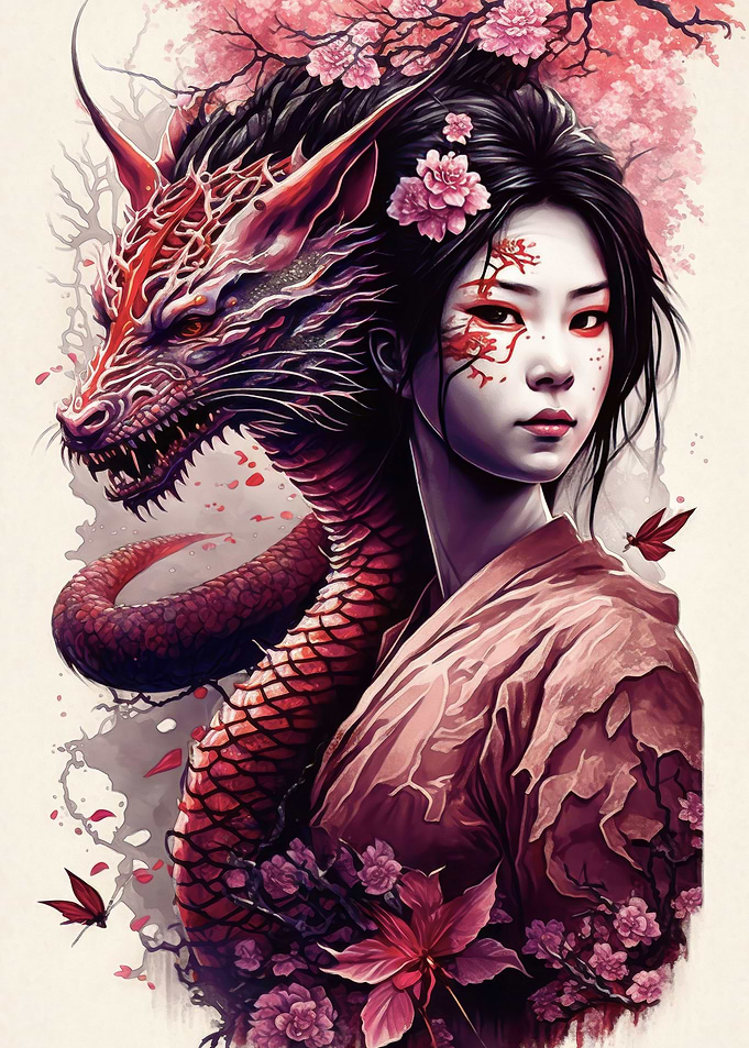 Geisha dragon