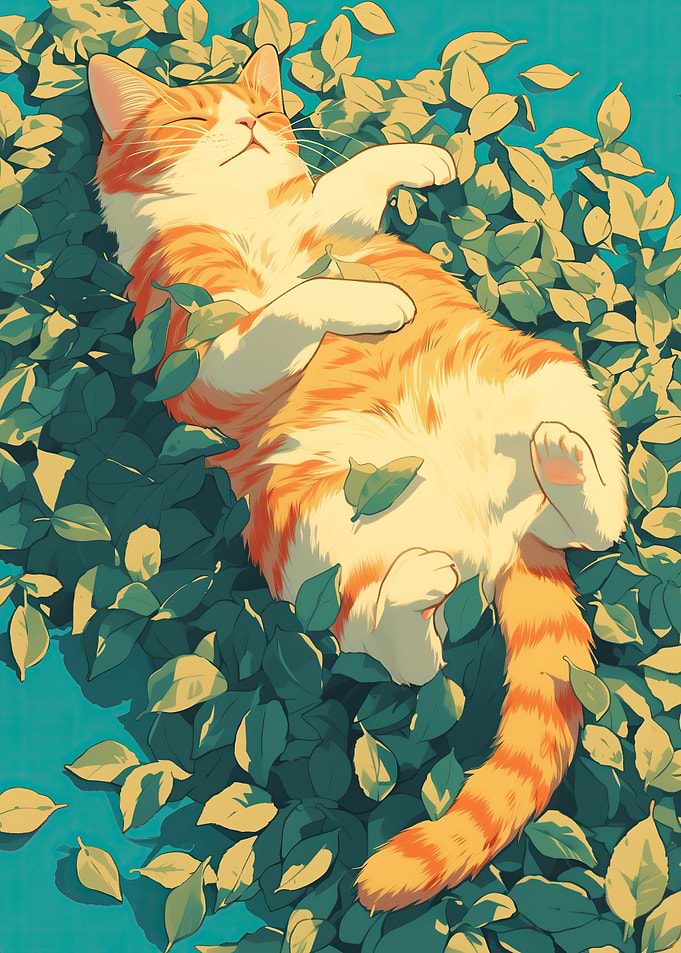 Time To Relax Orange Cat