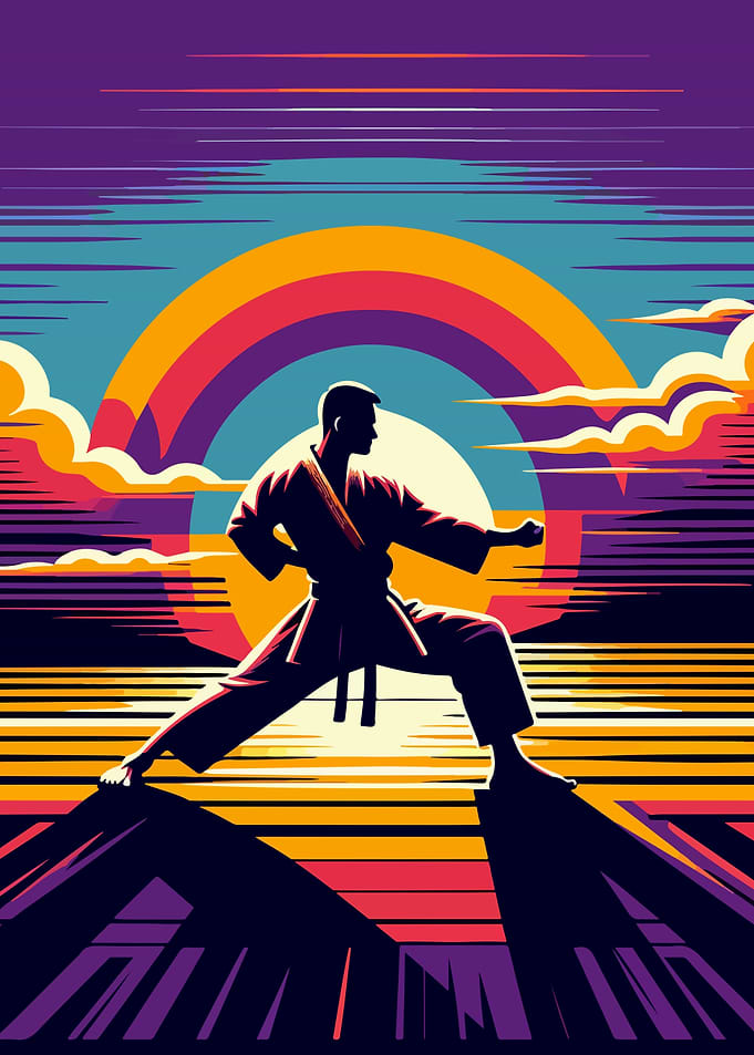 Karate wpap sunset