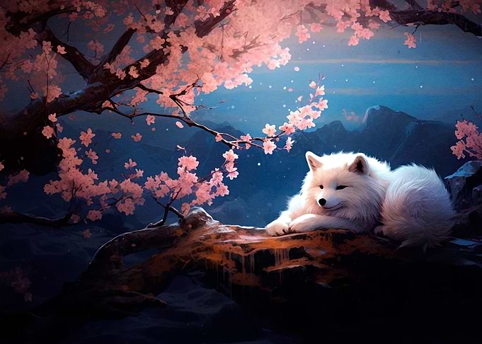 wolf cherry blossom