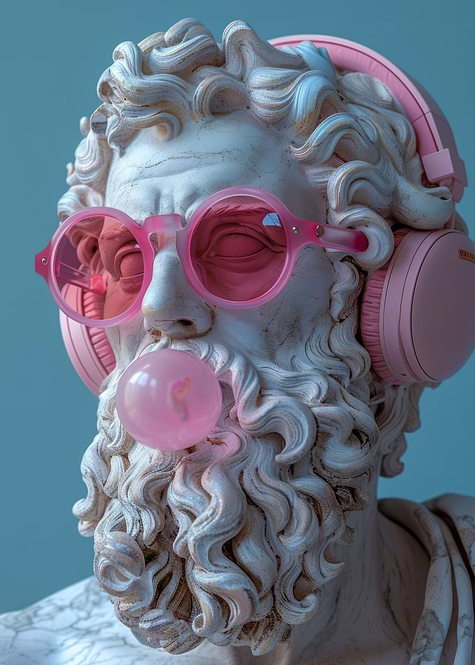 white Plato statue
