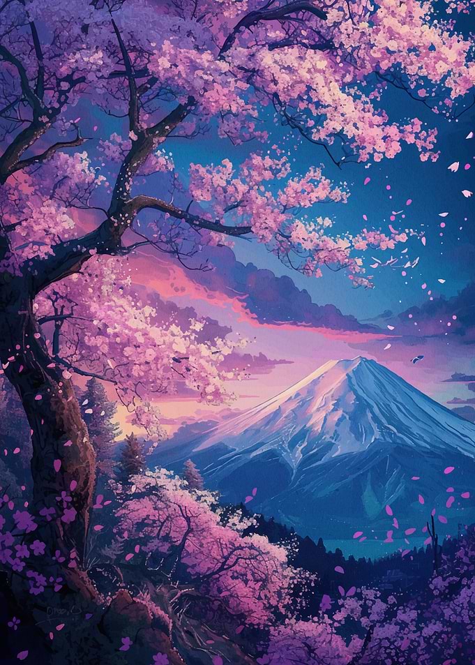 Sakura Japan Night Mount