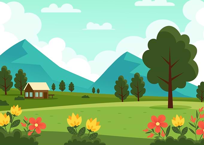 Spring Landscape Scene