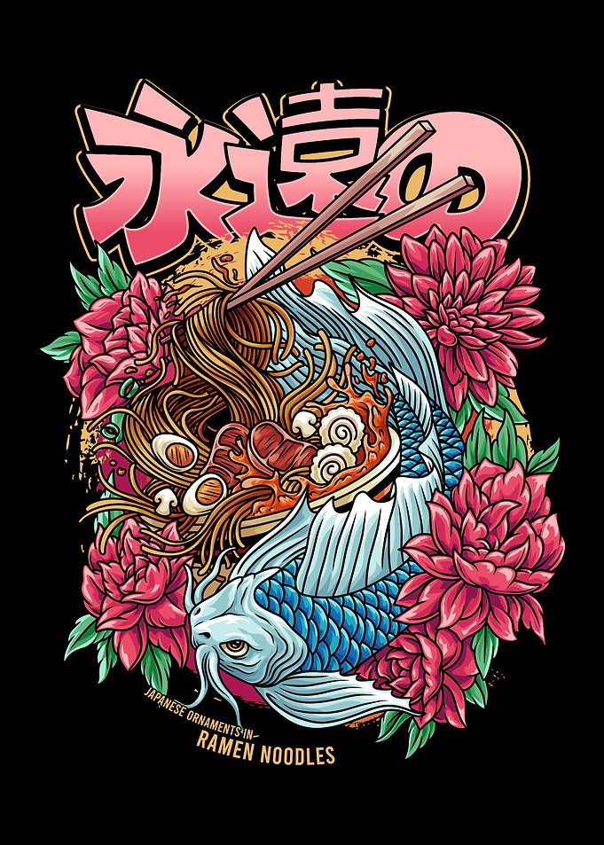 Ramen Koi With Text