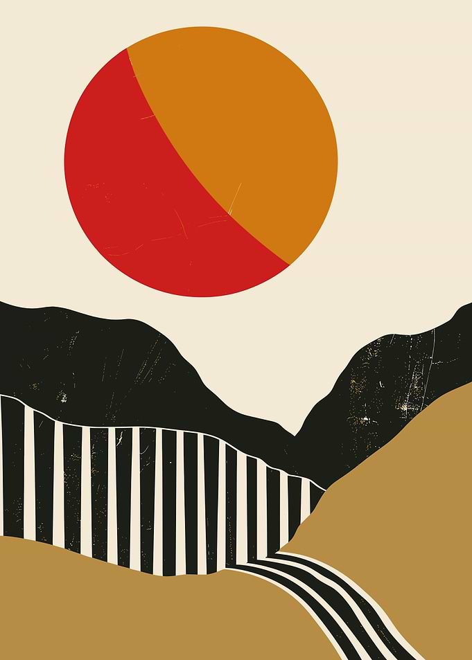 Minimalist Landscape Retro