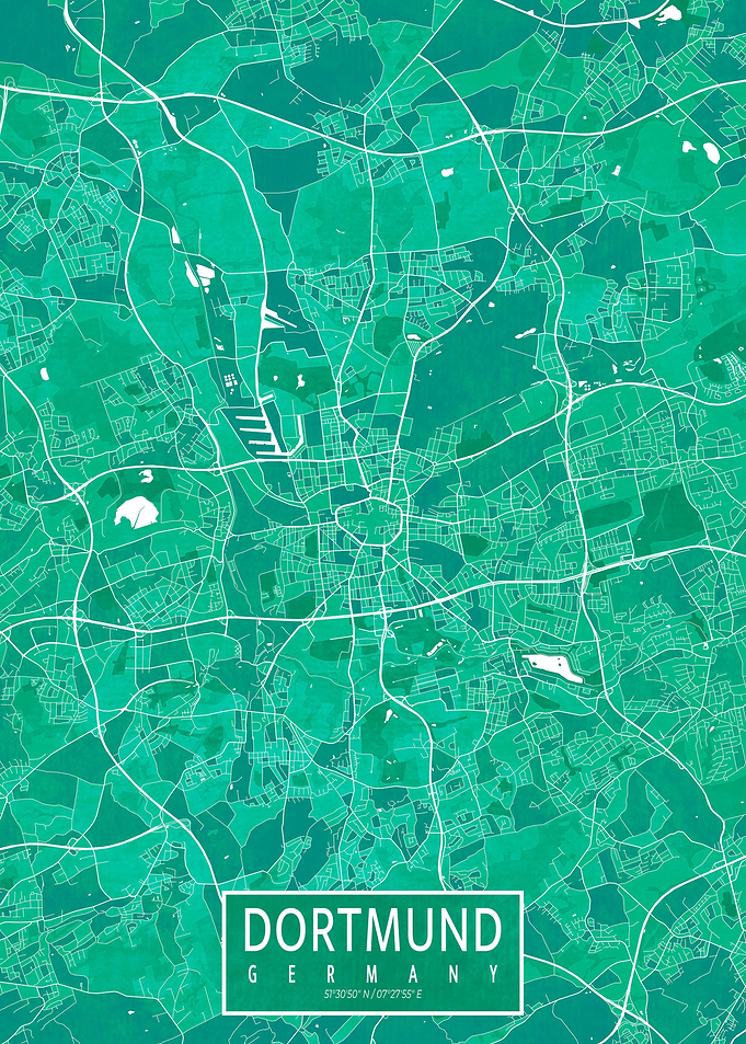 Dortmund Map Watercolor