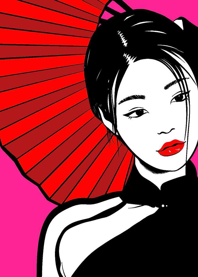 Pink japanese girl