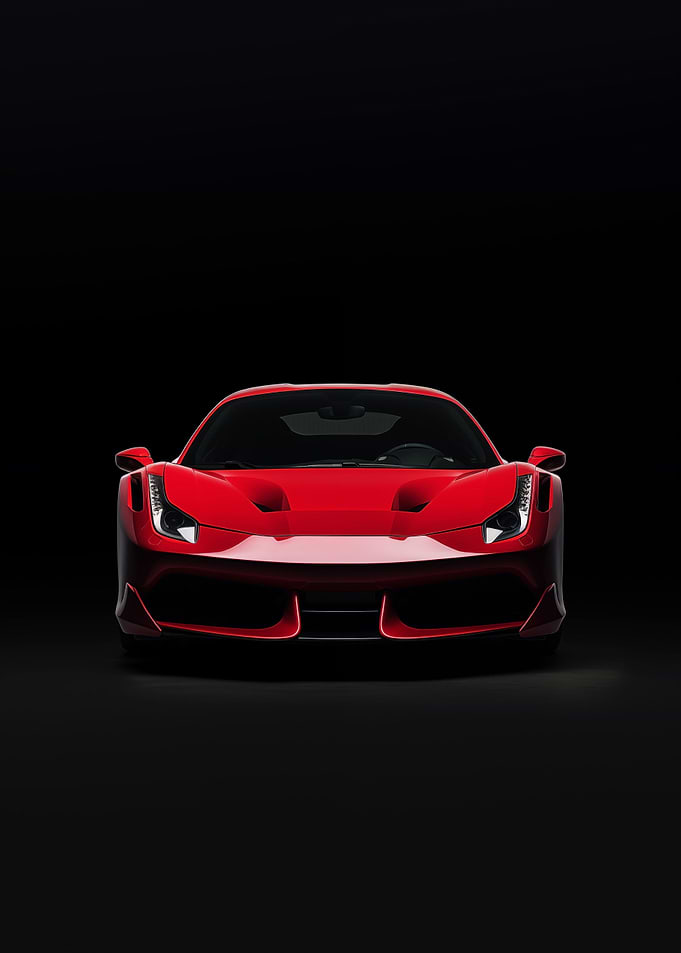 Red Ferrari supercar