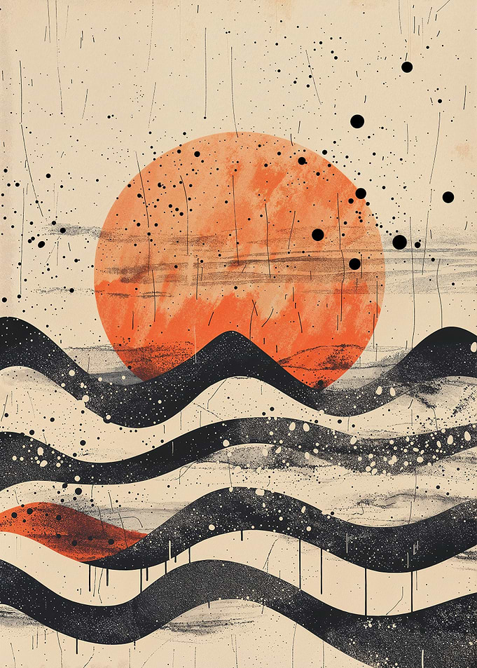 Wavy Sunset Bliss