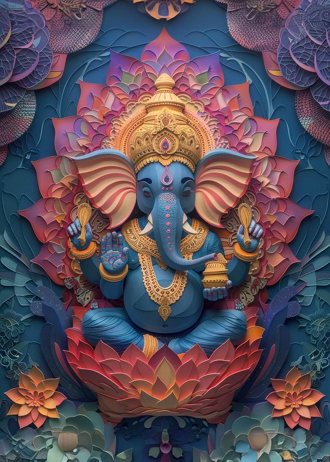 Ganesha Paper Art
