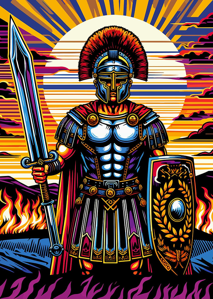 warrior wpap pop art