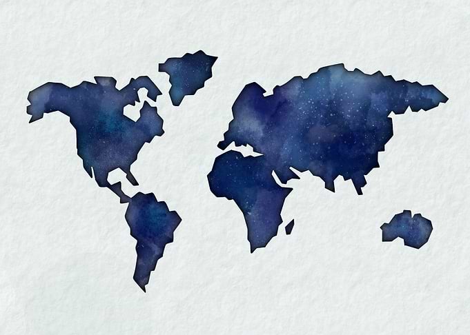 World map galaxy