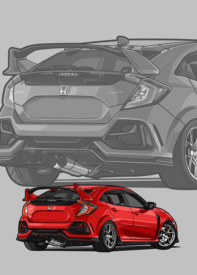 honda civic type r red