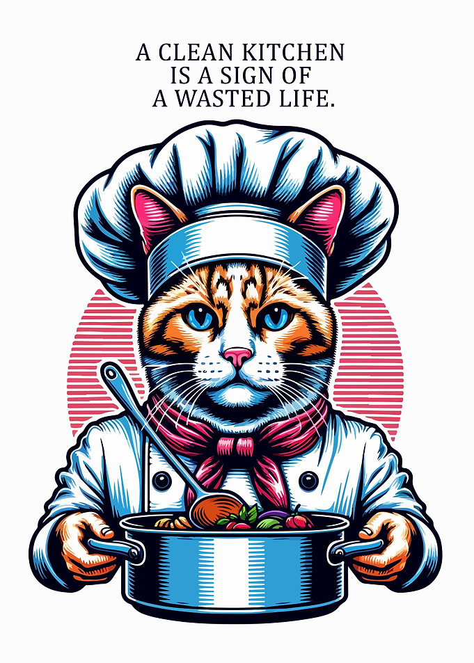 funny chef cat cook
