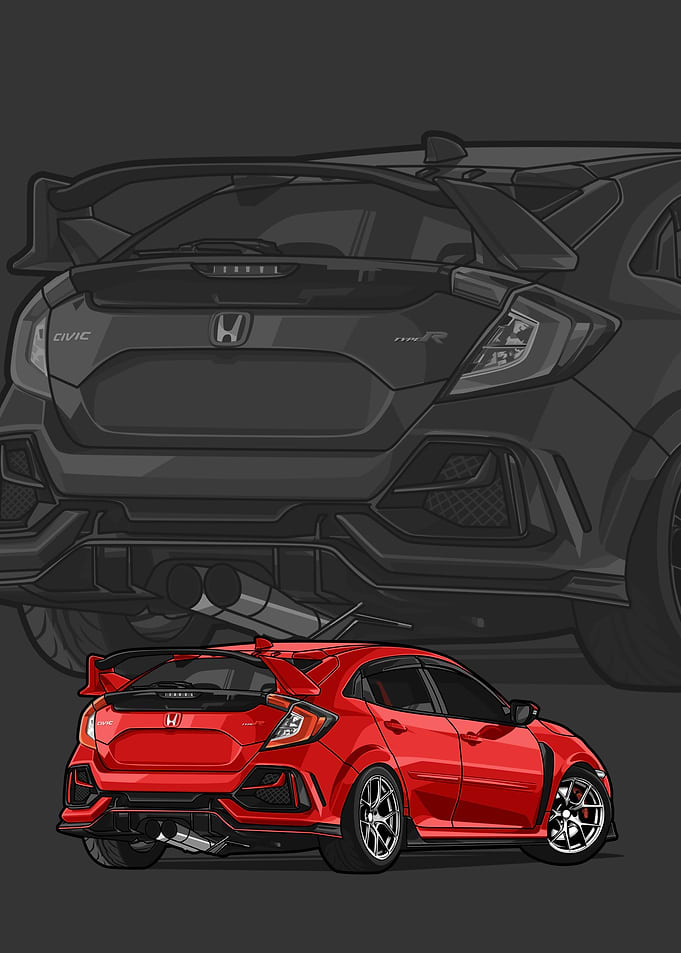 honda civic type r red